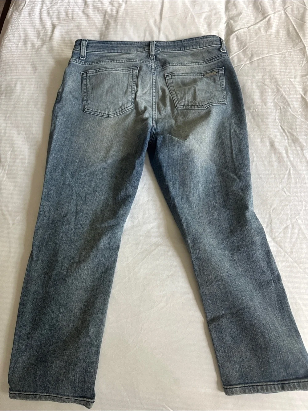 Michael Kors Women's Straight Leg Light Blue Jeans